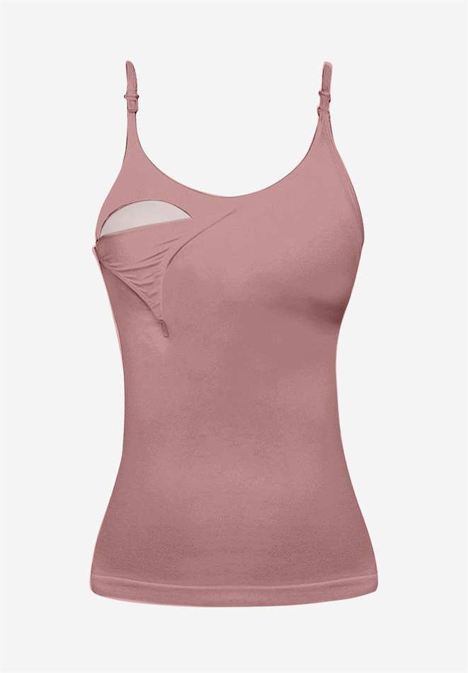 Braun/lila still tank top aus Bambus (aus biologischem Anbau) - In voller Figur zu sehen