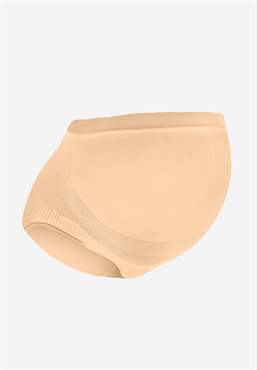 Weicher Beige high-waist Umstandsslip aus biologisch angebauten Bambusfasern - seit