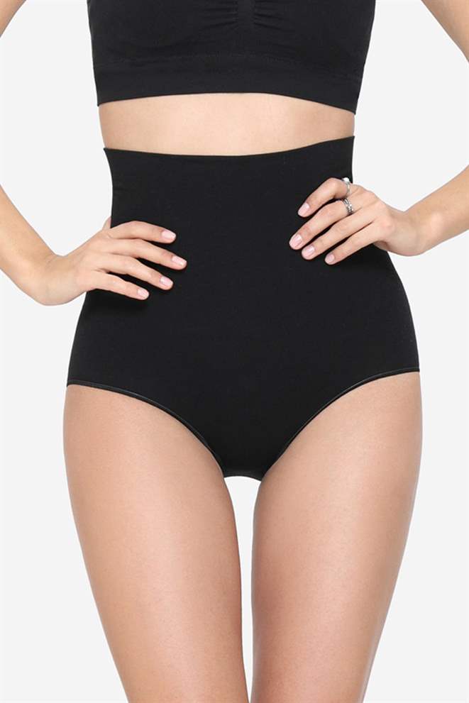 Shape Wear - Slip mit breitem Gummizug (aus biologischem Anbau) - Vorderansicht