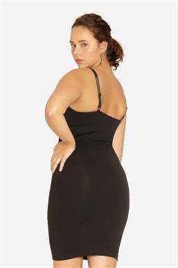 Basic Multifunktions Stillkleid - Plussize Modell von vorne gesehen Von hinten zu sehen