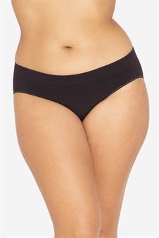 Schwarze Schwangerschaftsunterhose aus weichen Bambusfasern (aus biologischem Anbau)  - Vorderansicht