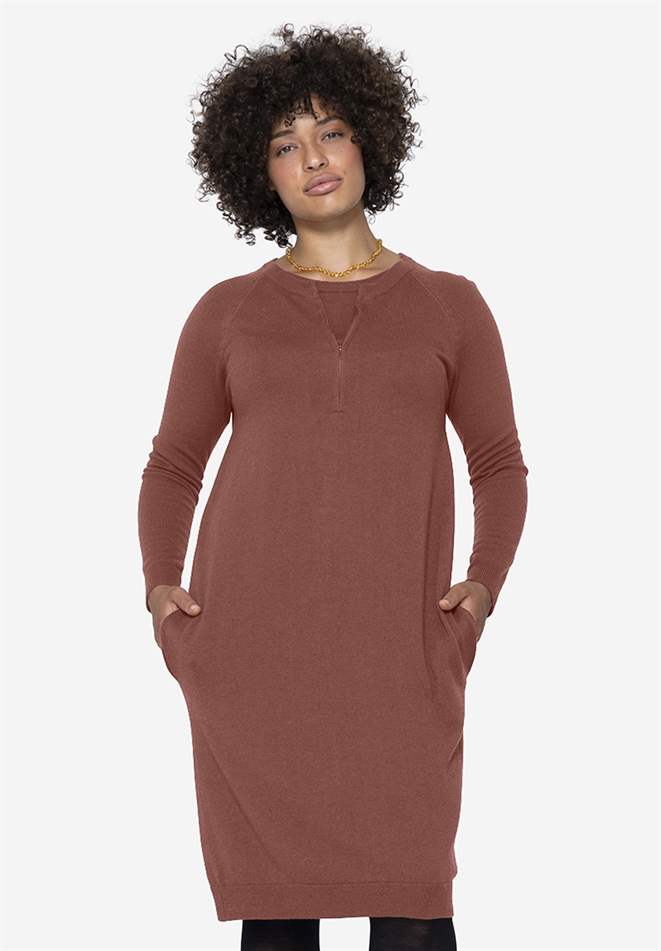 Grünes Stillkleid mit Taschen und Stillöffnung mit Rei?verschluss