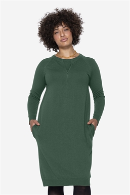 Grünes Stillkleid mit Merinowolle