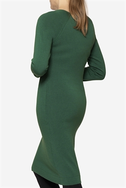 Grünes Stillkleid aus Mulsing free Merino Wolle  - Von hinten zu sehen