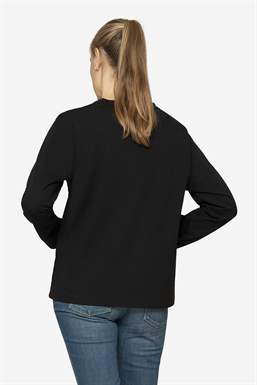 Schwarz T-Shirt aus 100% Bio-Baumwolle mit Stillfunktion - Von hinten zu sehen