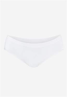 Weiße Schwangerschaftsunterhose aus weichen Bambusfasern (aus biologischem Anbau) - Vorderansicht